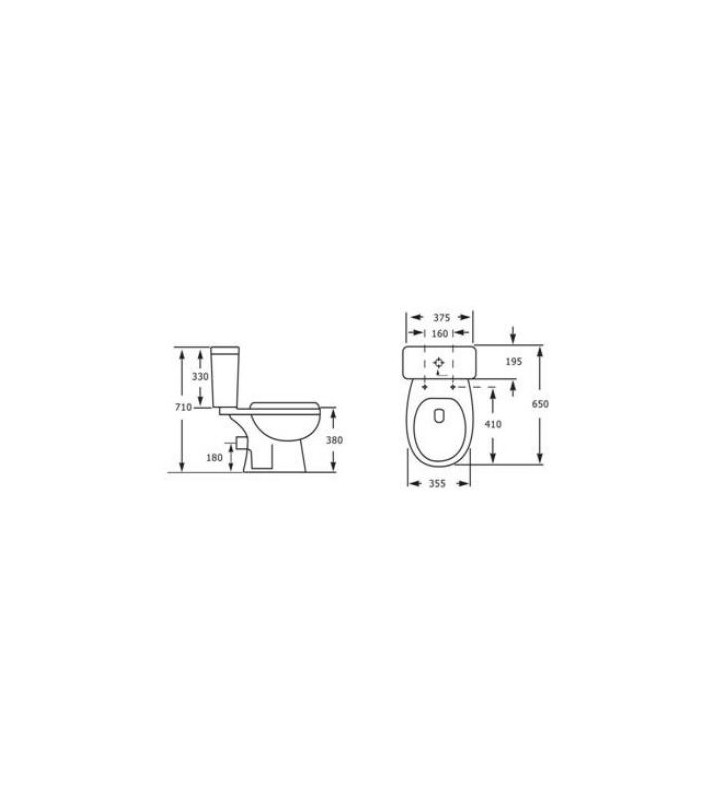 Set Ikke hanne basin & cistern & cover 081000-14