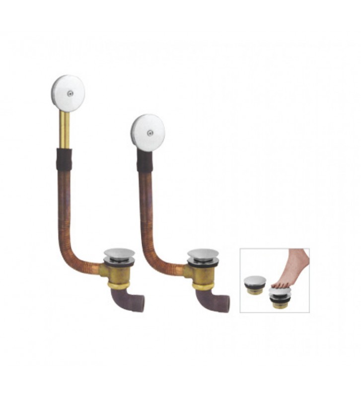 Automatic Click-Clack Metal Bath Valve With Angle TBT-02C