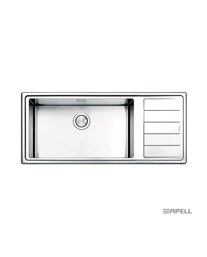 Stainless Steel Sink Insert Apell Linear Plus 116x50 Inox Smooth Right
