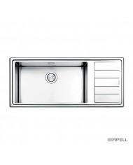 Ανοξείδωτος νεροχύτης ένθετος Linear Plus Apell 116x50 Inox Λείο