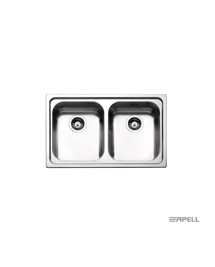 Ανοξείδωτος Nεροχύτης Ένθετος Apell Anniversario 79x50 Inox Σαγρέ
