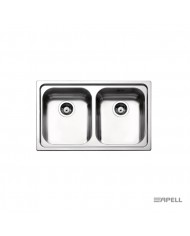 Ανοξείδωτος Nεροχύτης Ένθετος Apell Anniversario 79x50 Inox Σαγρέ