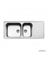 Stainless Steel Inset Sink Apell Anniversario 116x50 Inox Grained