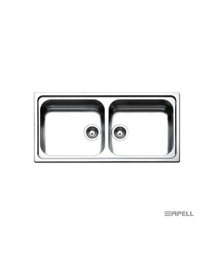 Ανοξείδωτος Nεροχύτης Ένθετος Apell Linear 100x50 Inox Σαγρέ