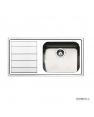 Ανοξείδωτος Nεροχύτης Ένθετος Apell Linear 100x50 Inox Λείο Left