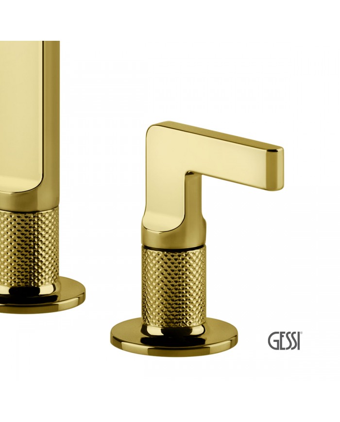 Μπαταρία Νεροχύτη 3 οπών INCISO, GESSI Gold PVD