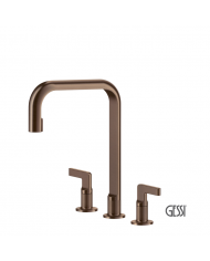 Μπαταρία Νεροχύτη 3 οπών INCISO, GESSI Copper Brushed PVD