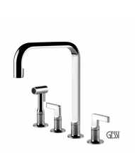 Μπαταρία Νεροχύτη 4 οπών INCISO, GESSI Chrome