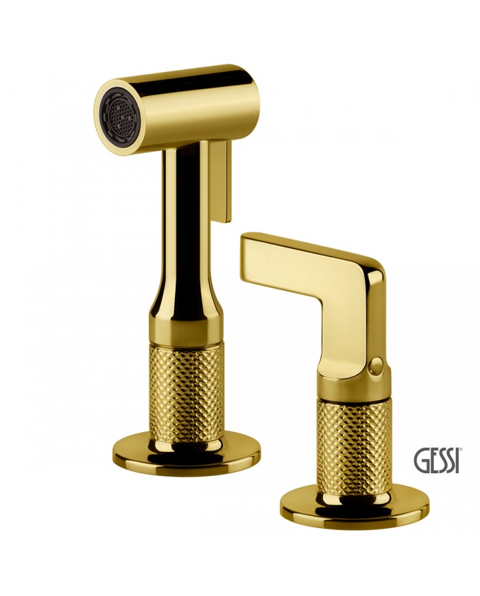 Μπαταρία Νεροχύτη 4 οπών INCISO, GESSI Gold PVD