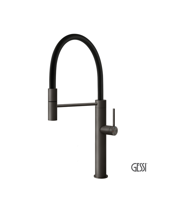Μπαταρία Νεροχύτη 316 KITCHEN, GESSI Black Metal Brushed PVD