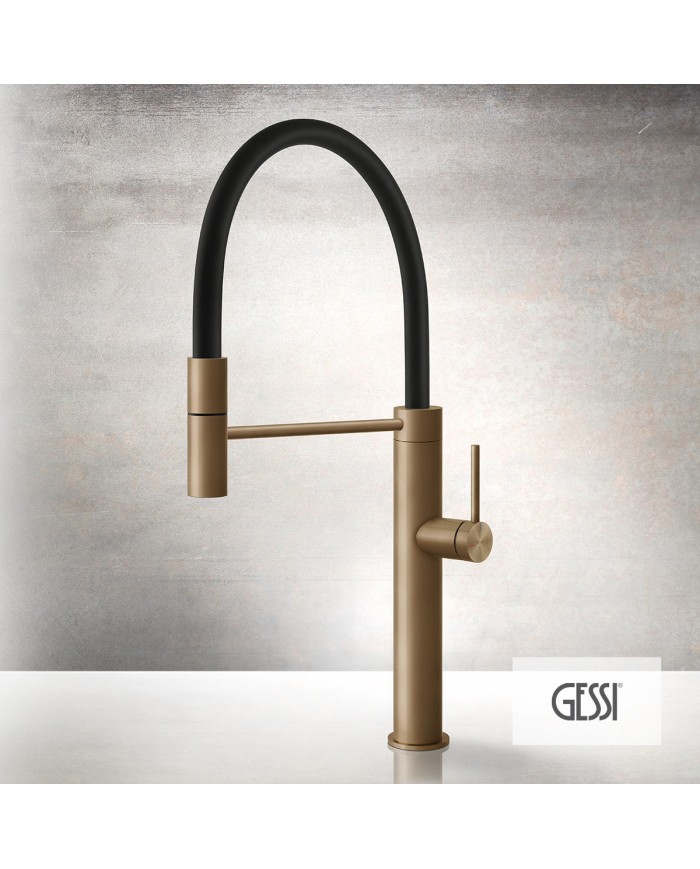 Μπαταρία Νεροχύτη 316 KITCHEN, GESSI Warm Bronze Brushed PVD