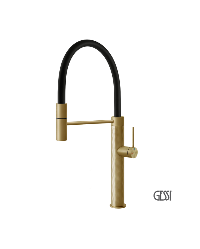Μπαταρία Νεροχύτη 316 KITCHEN CESELLO , GESSI Brass Brushed PVD