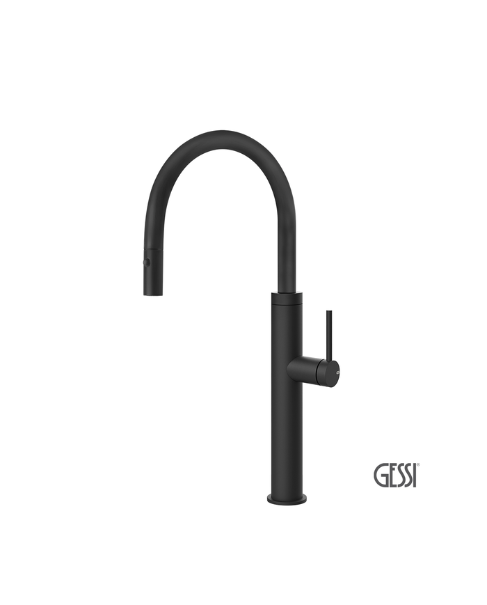 Μπαταρία Νεροχύτη 316 KITCHEN, GESSI Black Matt