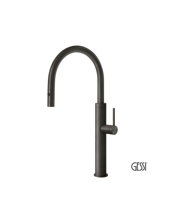 Μπαταρία Νεροχύτη 316 KITCHEN, GESSI Black Metal Brushed PVD