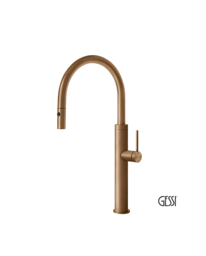 Μπαταρία Νεροχύτη 316 KITCHEN, GESSI Warm Bronze Brushed PVD