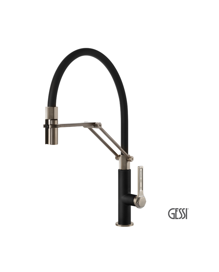 Μπαταρία Νεροχύτη OFFICINE, GESSI Inox Finish / Matt Black