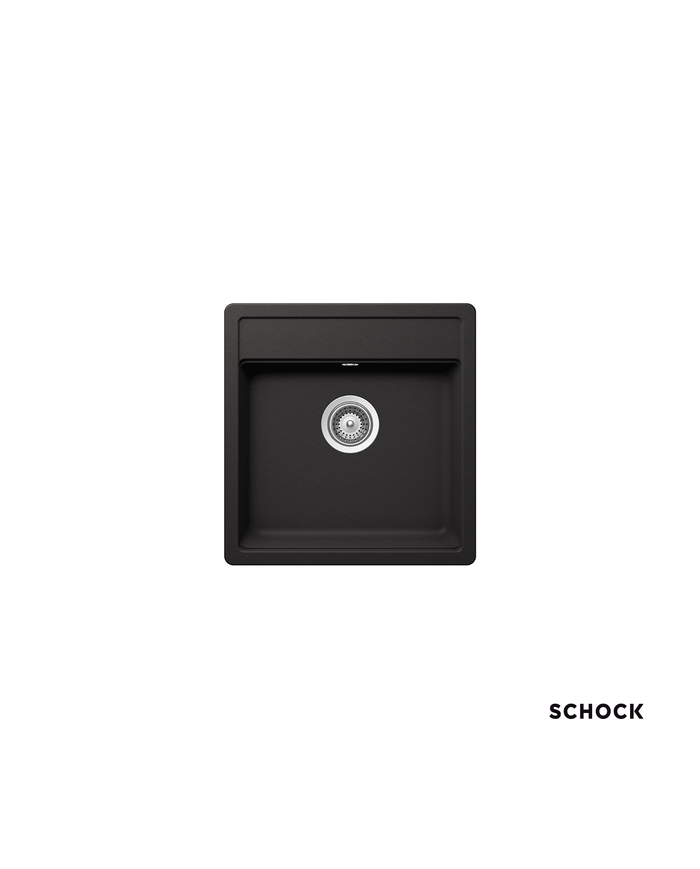 Νεροχύτης Ένθετος Schock Cristalite Manhattan Μία Γούρνα 49x51 Χρώμα:  Nero