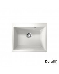 Undermount Duralit Synthetic Heavy Duty White Sink with One Trough (60x50cm)