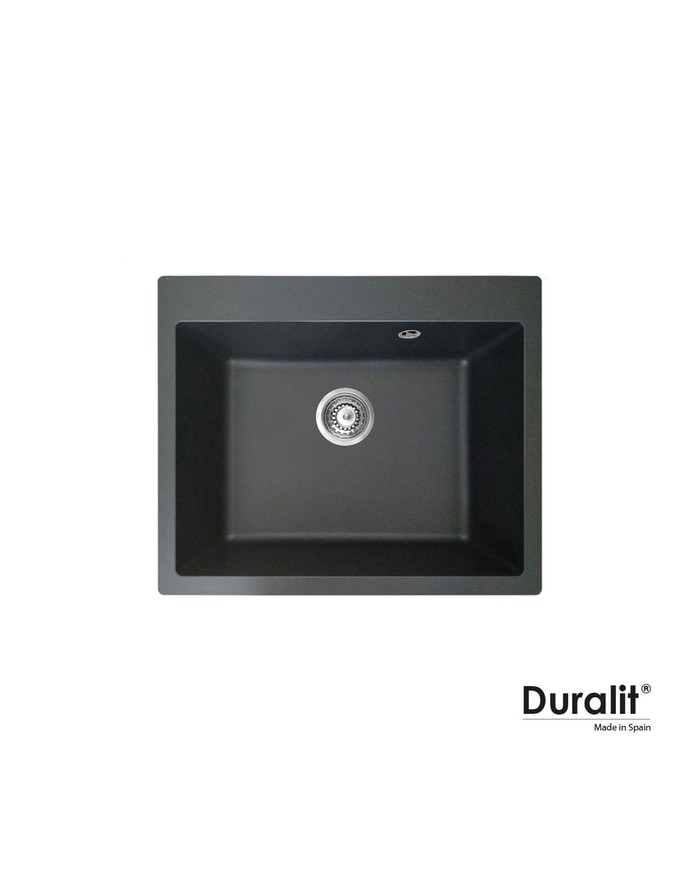 Undermount Duralit Graphite Synthetic Heavy Duty Single Bowl Sink (60x50cm)
