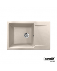 Duralit Beige Synthetic Heavy Duty Inset Sink with One Bowl & Apron 79x50