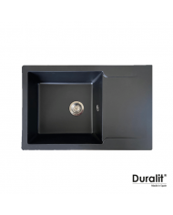 Duralit Grafite Synthetic Heavy-Duty Inset Sink with One Bowl & Apron 79x50