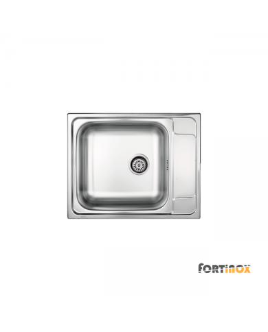 Νεροχύτης Ανοξείδωτος Ένθετος Valley Fortinox  63x50  Inox Λείος