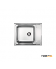 Νεροχύτης Ανοξείδωτος Ένθετος Valley Fortinox  63x50  Inox Λείος