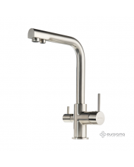 Sink Faucet for Three Way Filter (2 outlets and 3 supplies) Eurorama Filter Tap Inox Finish (13534F-110)