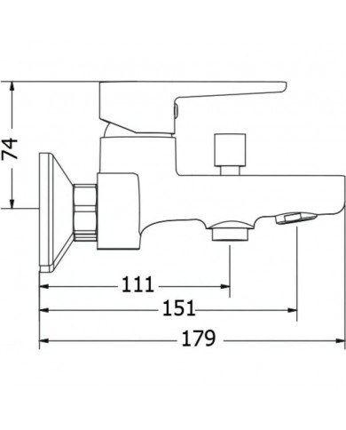 Modea Optima Bathroom Faucet White Mat Wall-Mounted Set With Shower Telephone, Spiral & Base (00-02502/W)