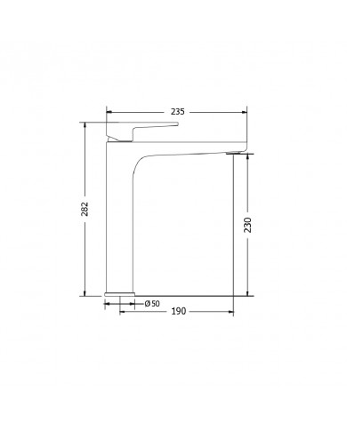 Modea Optima Plus Washbasin Faucet White 235mm High (00-02508/W)