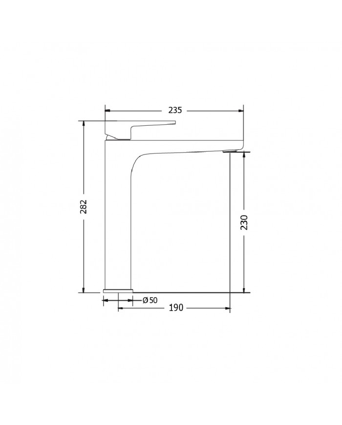 Modea Optima Plus Washbasin Faucet White 235mm High (00-02508/W)