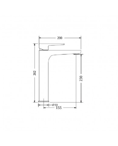 Modea Optima Plus Washbasin Faucet White 200mm High (00-02509/W)