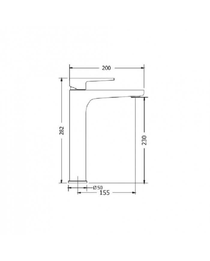 Μπαταρία Νιπτήρα Modea Optima Plus Λευκή 200mm Ψηλή (00-02509/W)
