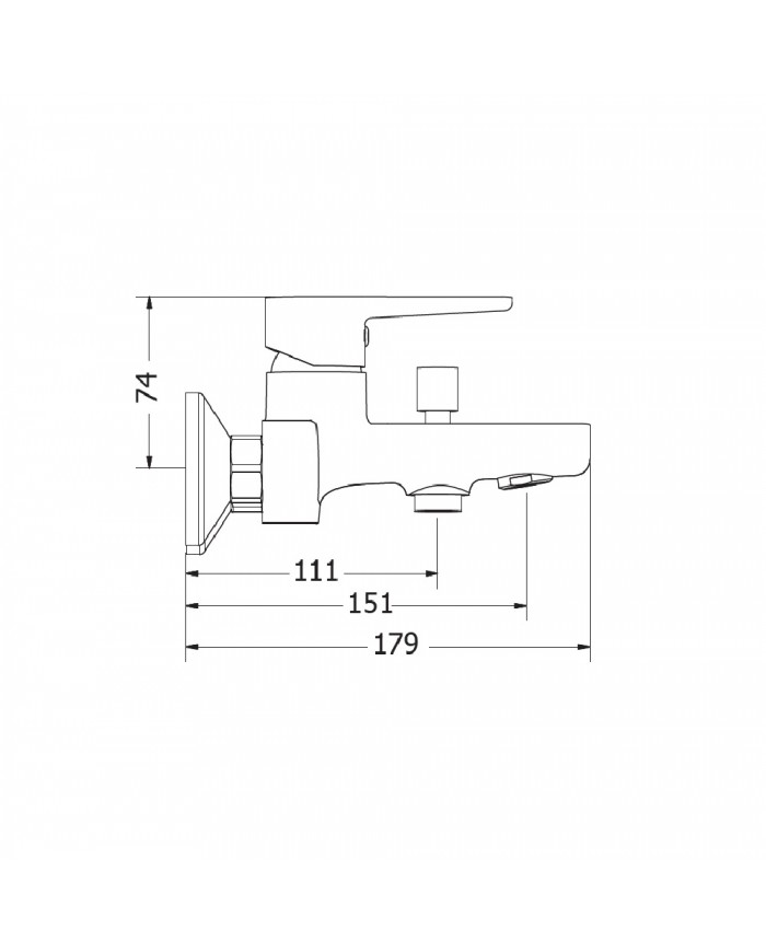 Μπαταρία Λουτρού Modea Optima Brushed Nickel Επίτοιχη Σετ Με Τηλέφωνο Ντους, Σπιράλ & Βάση(00-02562)