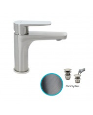 Modea Optima Washbasin Faucet Brushed Nickel with Stainless Steel Cap Click System (00-02561/1)