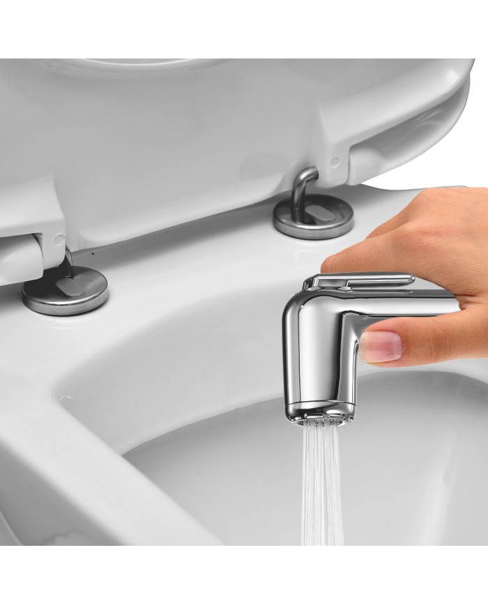 Built-in Bidet System La Torre Profili Flush Mix with Mixer & 1-Hole Sanitary Shower Chrome (12211-100)