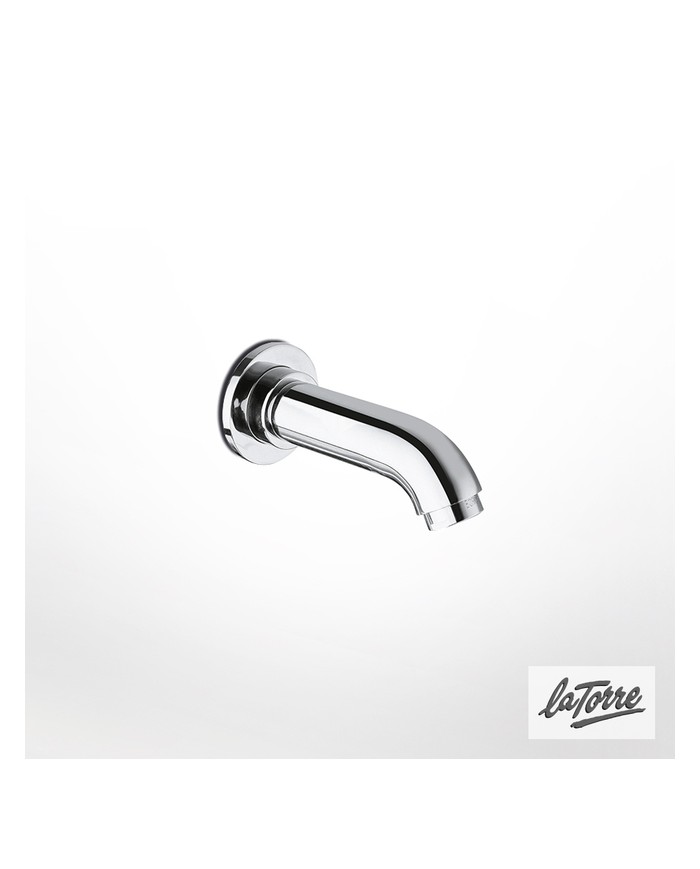 La Torre Στόμιο - Εκροή Μπαταρίας Εντοιχισμού Μπανιέρας 12,2 εκ. Ø 28 χιλ. - ½”  Chrome (12244/SH-100)