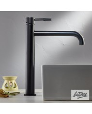 Μπαταρία Νιπτήρα Ψηλή Αναμεικτική La Torre New Tech Black Matt με Βαλβίδα clic-clac (12507-400)