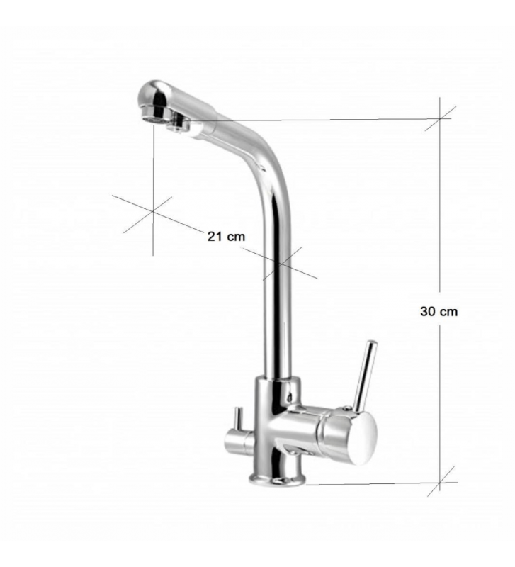 Sink faucet (2 outputs and 3 supplies) for filter Venezia- Nirvana 5011536