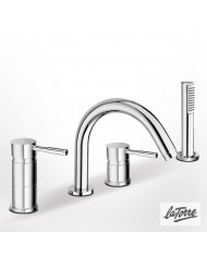 La Torre New Tech Chrome 4-Hole Wall Mounted Bath / Tub Faucet (12870-100)