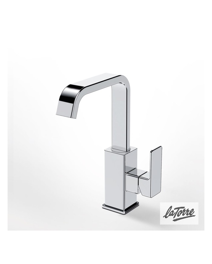 Profili Plus La Torre Chrome Medium Height Basin Mixer with Automatic Valve (46601-100)