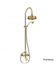 Retro Bronze Bugnatese Princeton Shower Column With Battery Adjustable & Tilting Head & Phone Holder (CD801-220)