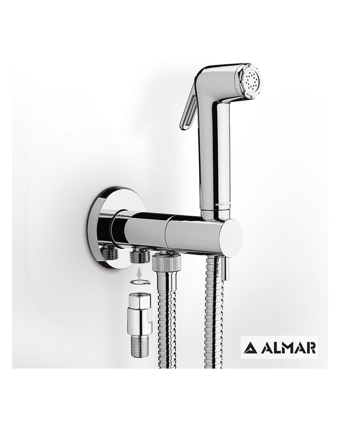 Built-in Bidet System Almar Flush 2 Without Mixing & 2-Hole Chrome Sanitary Shower(E136005-100)