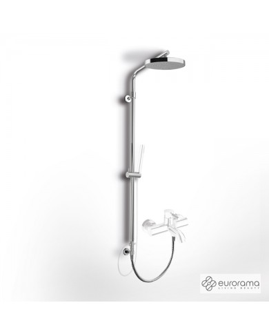 Eurorama Fixed Height Shower Column with Round Head Chrome (51404R-100)