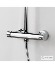 Adjustable Height Shower Column With Faucet Eurorama Charma Chrome Tilting Head & Telephone (712065-100)