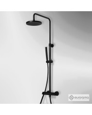 Adjustable Height Shower Column With Faucet Eurorama Charma Black Matt Reclining Head & Telephone (712065-400)