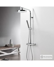 Eurorama Charma Chrome Fixed Height Shower Column With Faucet & Tilting Head & Telephone (712066-100)