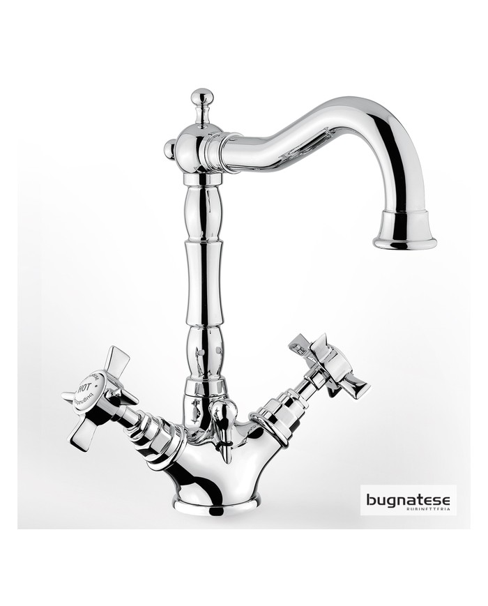 Bugnatese Princeton Retro Basin Faucet with Automatic Chrome Valve (834-100)