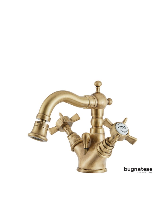 Μπαταρία Μπιντέ Αναμεικτική Bugnatese Princeton Ρετρό Bronze με Αυτόματη Βαλβίδα (844-220)