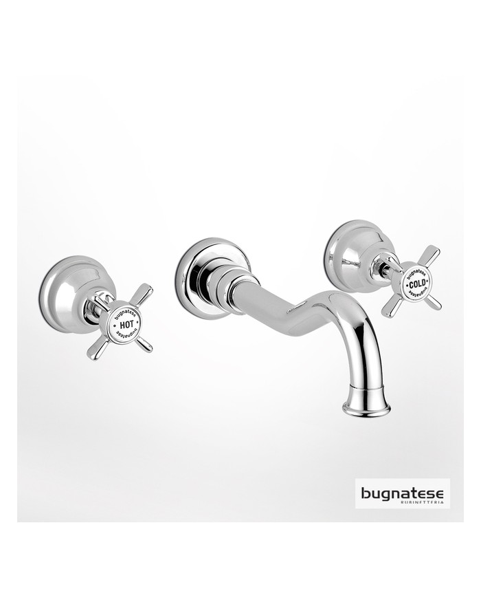 Bugnatese Princeton 3-Hole Retro Chrome Built-in Sink Faucet (869-100)